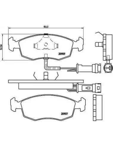 P24007 Juego de pastillas de freno Brembo