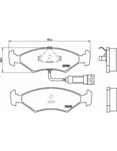 P24012 Juego de pastillas de freno Brembo