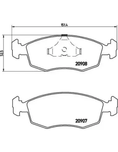 Juego de pastillas de freno Brembo P 24 019