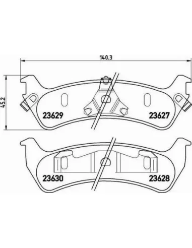 P24042 Juego de pastillas de freno Brembo