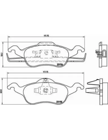 P24046 Juego de pastillas de freno Brembo