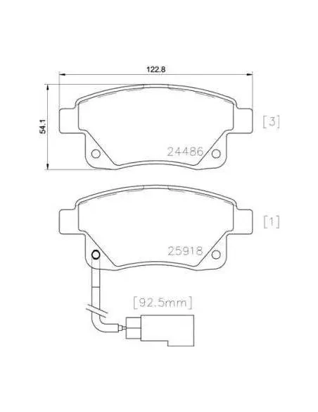 P24066 Juego de pastillas de freno Brembo