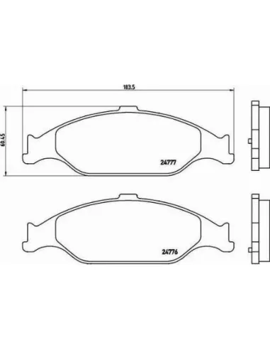 Juego de pastillas de freno Brembo P 24 082