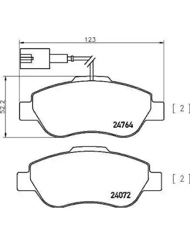 P24150 Juego de pastillas de freno Brembo