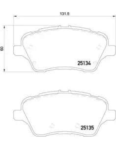 P24151 Juego de pastillas de freno Brembo