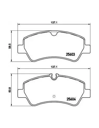 P24160 Juego de pastillas de freno Brembo