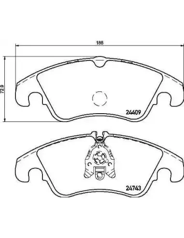 P24161 Juego de pastillas de freno Brembo