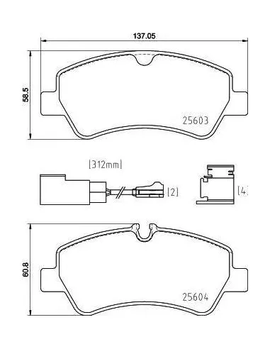 P24187 Juego de pastillas de freno Brembo