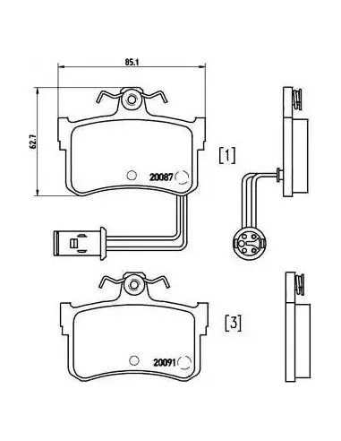 Juego de pastillas de freno Brembo P 28 015