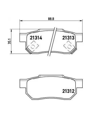 Juego de pastillas de freno Brembo P 28 017
