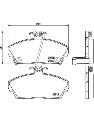 P28020 Juego de pastillas de freno Brembo