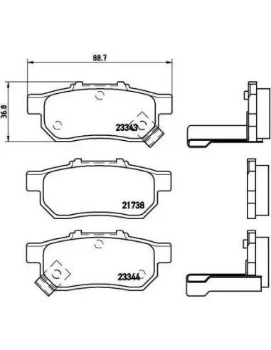 P28025 Juego de pastillas de freno Brembo