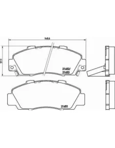 P28026 Juego de pastillas de freno Brembo