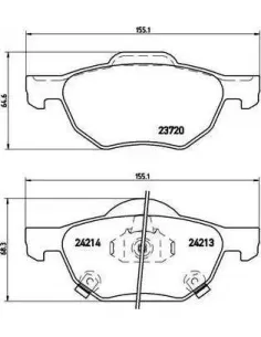 P28036 Juego de pastillas de freno Brembo
