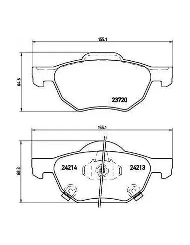 P28036 Juego de pastillas de freno Brembo