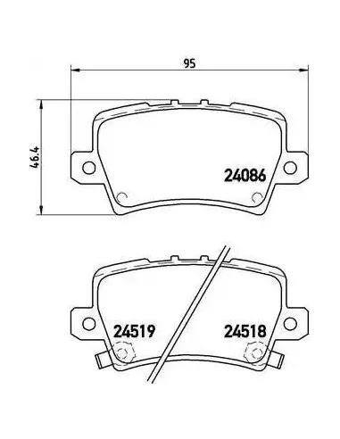 P28038 Juego de pastillas de freno Brembo