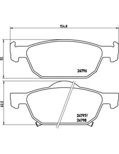 P28044X Juego de pastillas de freno Brembo