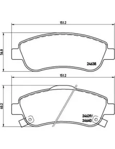 P28045 Juego de pastillas de freno Brembo