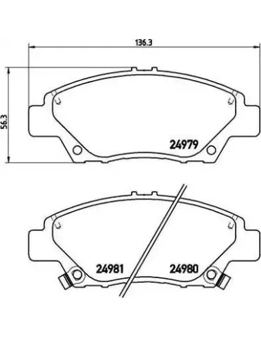 P28050 Juego de pastillas de freno Brembo