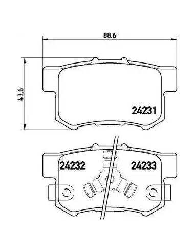 P28051 Juego de pastillas de freno Brembo