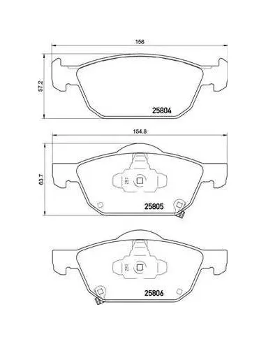 P28076 Juego de pastillas de freno Brembo