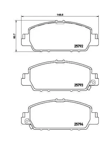 P28077 Juego de pastillas de freno Brembo