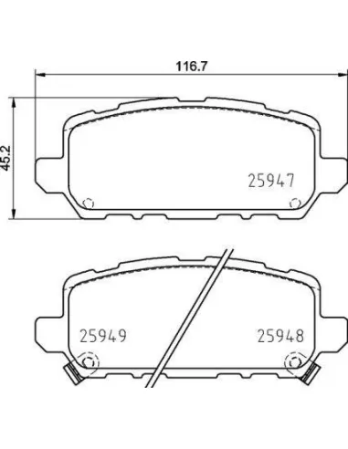 Juego de pastillas de freno Brembo P 28 090