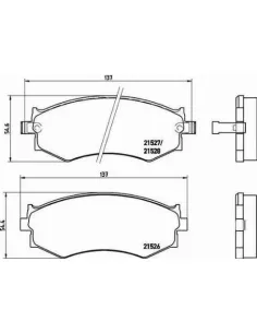 P30002 Juego de pastillas de freno Brembo