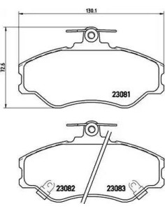 P30005 Juego de pastillas de freno Brembo