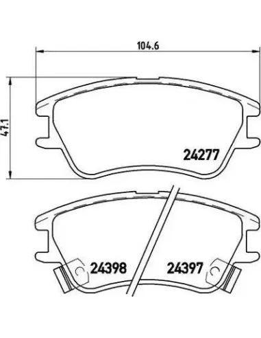 Juego de pastillas de freno Brembo P 30 027
