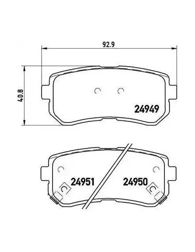 Juego de pastillas de freno Hyundai / Kia P 30 046
