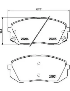 P30056 Juego de pastillas de freno Brembo