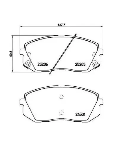 Juego de pastillas de freno Hyundai / Kia P 30 056