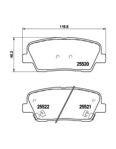 Juego de pastillas de freno Hyundai / Kia P 30 063