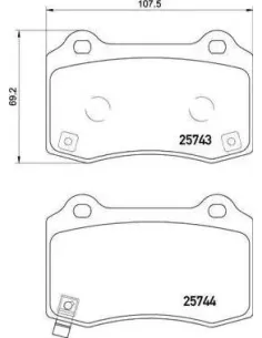 P30074 Juego de pastillas de freno Brembo