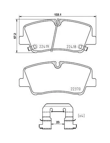 Juego de pastillas de freno Brembo P 30 089