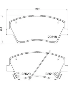 P30107 Juego de pastillas de freno Brembo