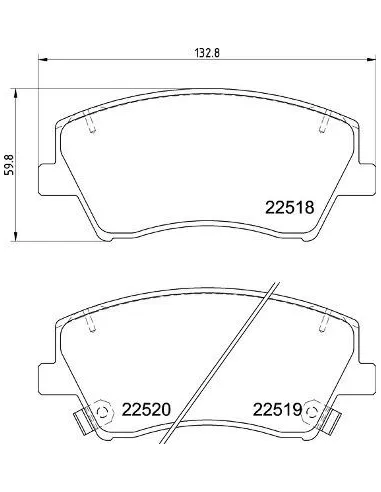 Juego de pastillas de freno Brembo P 30 107