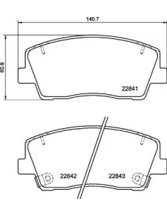 P30108 Juego de pastillas de freno Brembo