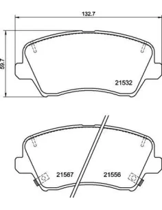 P30123 Juego de pastillas de freno Brembo