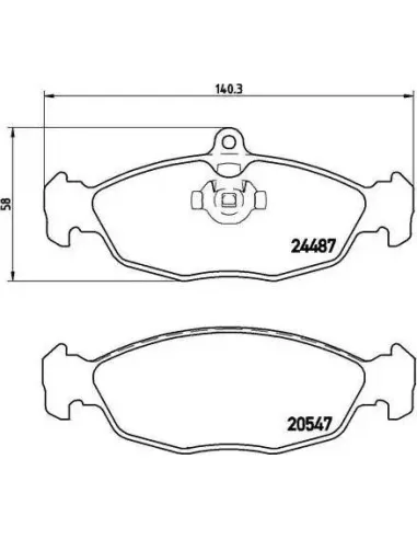 P36017 Juego de pastillas de freno Brembo