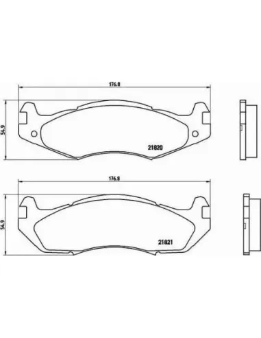 P37001 Juego de pastillas de freno Brembo