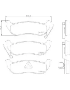 P37009 Juego de pastillas de freno Brembo
