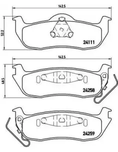 P37011 Juego de pastillas de freno Brembo