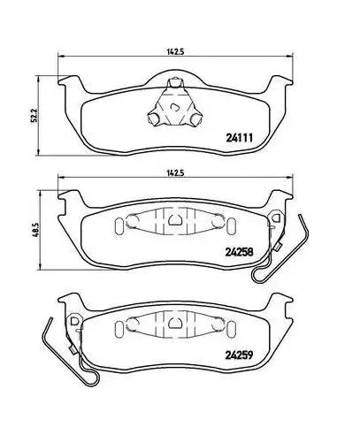 P37011 Juego de pastillas de freno Brembo