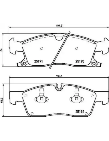 P37015 Juego de pastillas de freno Brembo