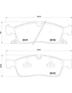 P37017 Juego de pastillas de freno Brembo
