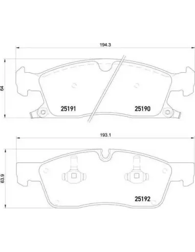 P37017 Juego de pastillas de freno Brembo