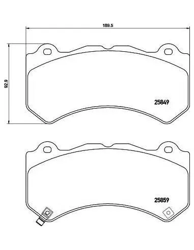 P37018 Juego de pastillas de freno Brembo