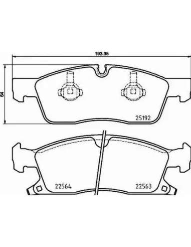 Juego de pastillas de freno Brembo P 37 022